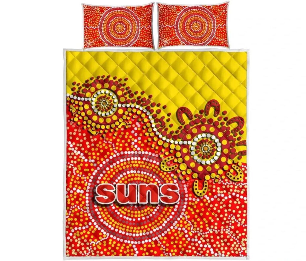 NRL Gold Coast Quilt Bed Set Sun Aboriginal