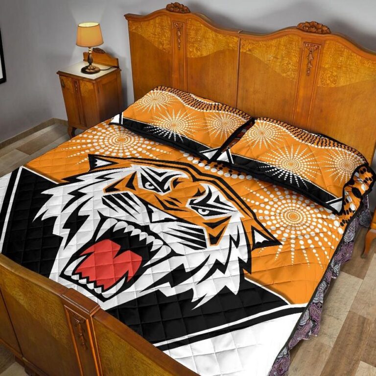 NRL Tigers Quilt Bed Set Wests Indigenous Newest