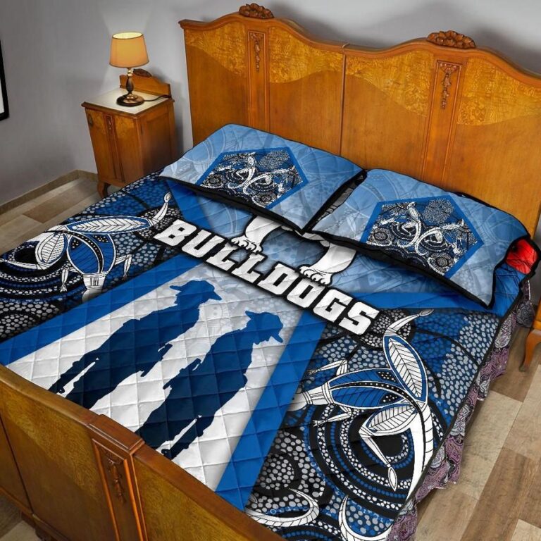 NRL Australia Bulldogs Rugby Quilt Bed Set Anzac Day Survival World