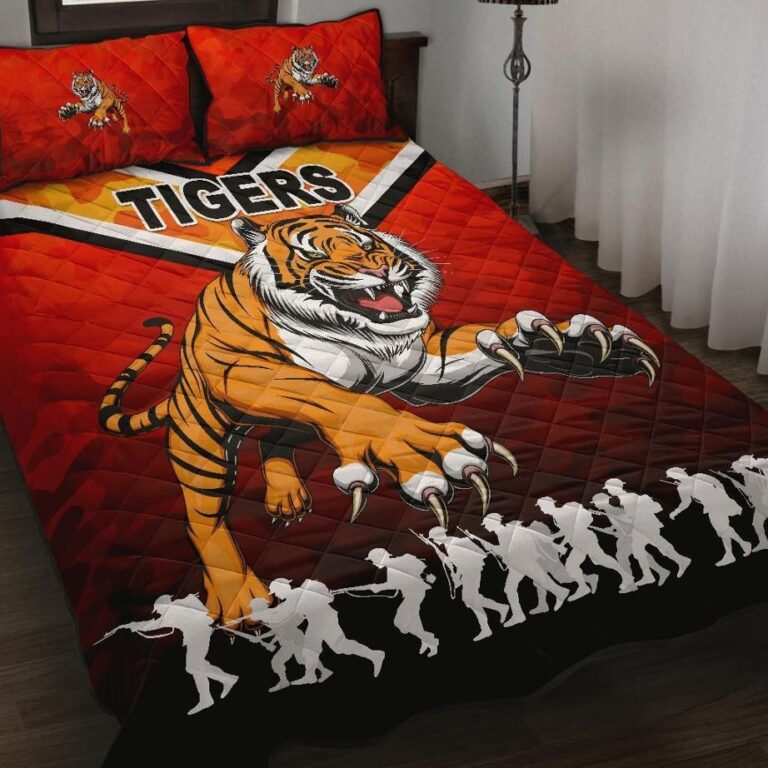 NRL Wests Quilt Bed Set Tigers Anzac Vibes