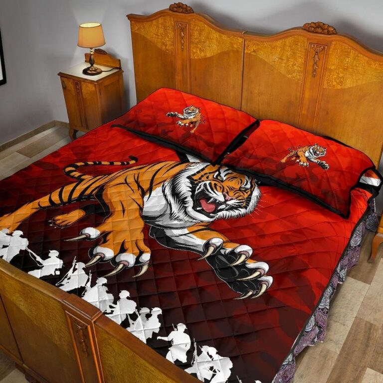 NRL Wests Quilt Bed Set Tigers Anzac Vibes