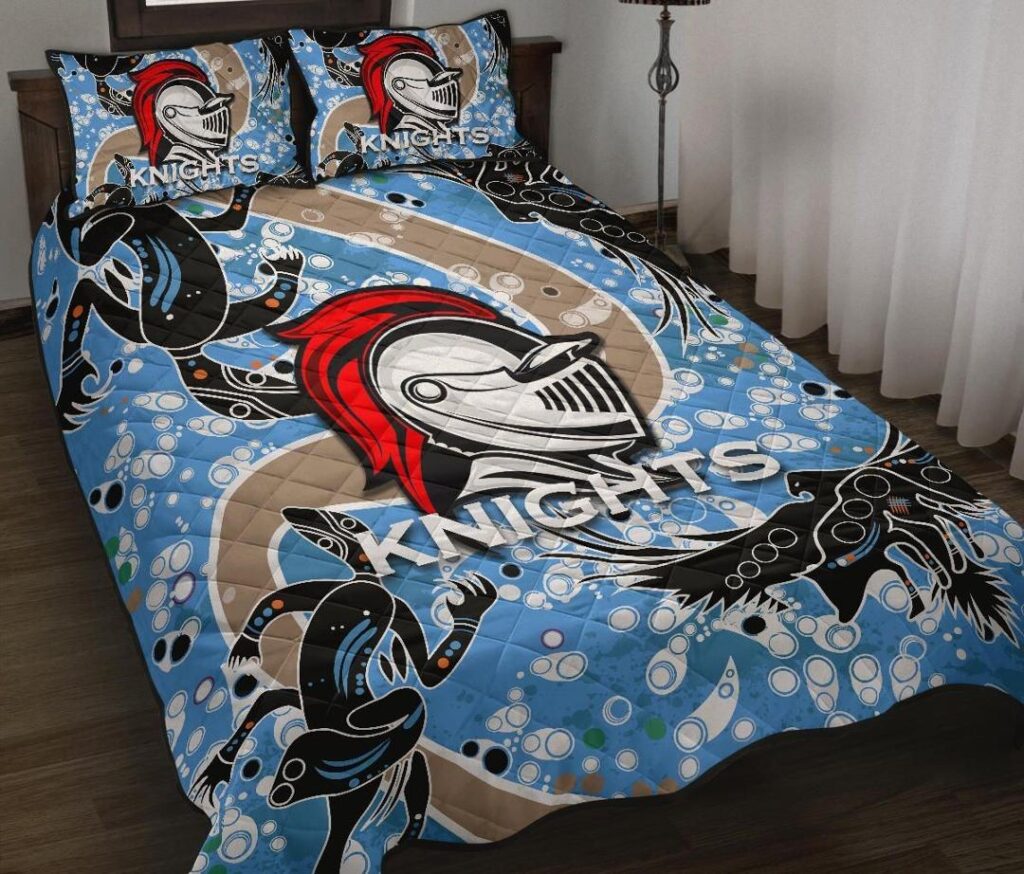 NRL Knights Quilt Bed Set Aboriginal 2