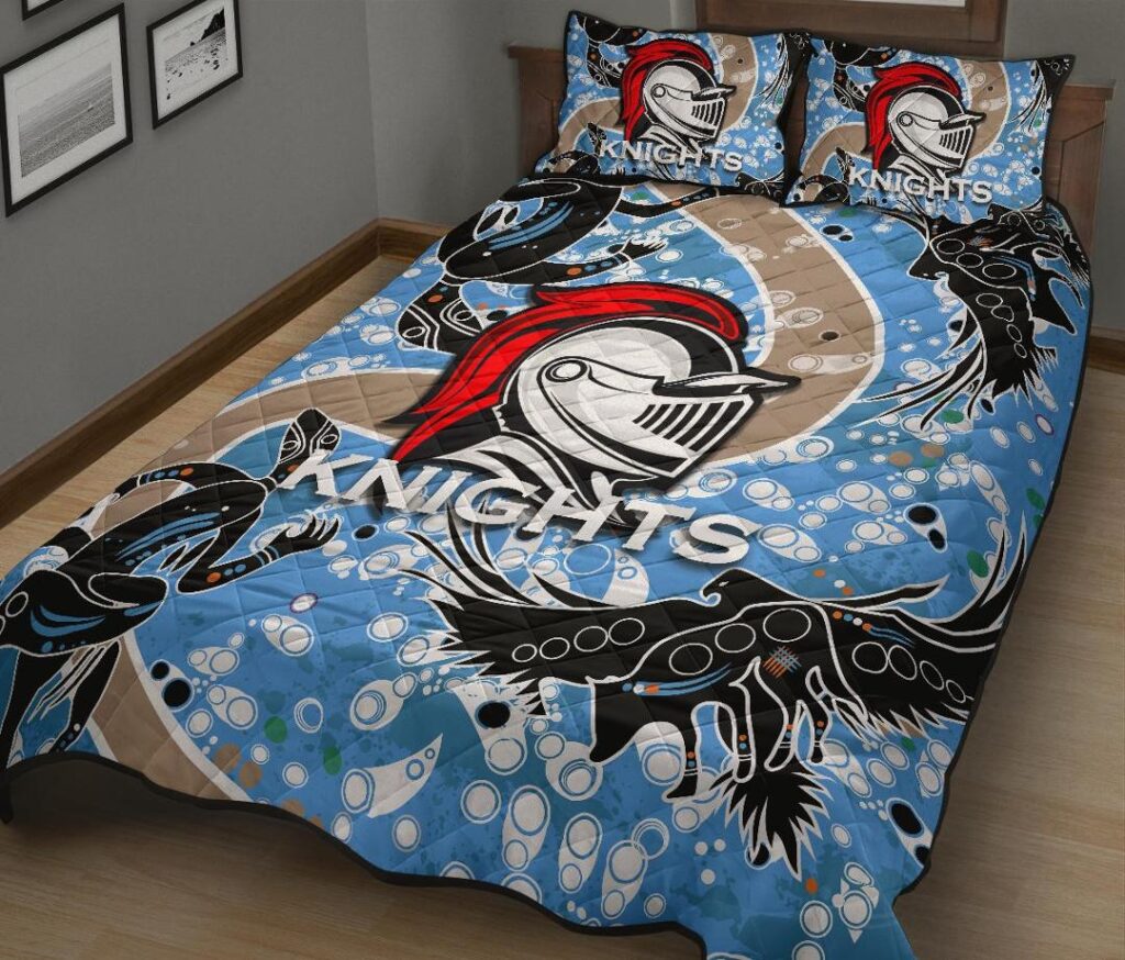 NRL Knights Quilt Bed Set Aboriginal 2
