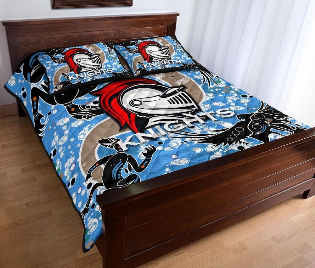 NRL Knights Quilt Bed Set Aboriginal 2