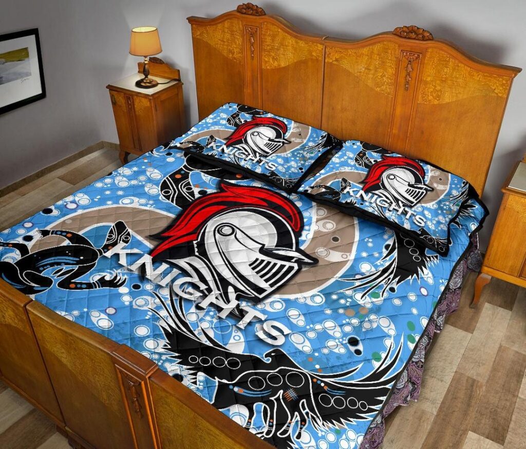 NRL Knights Quilt Bed Set Aboriginal 2