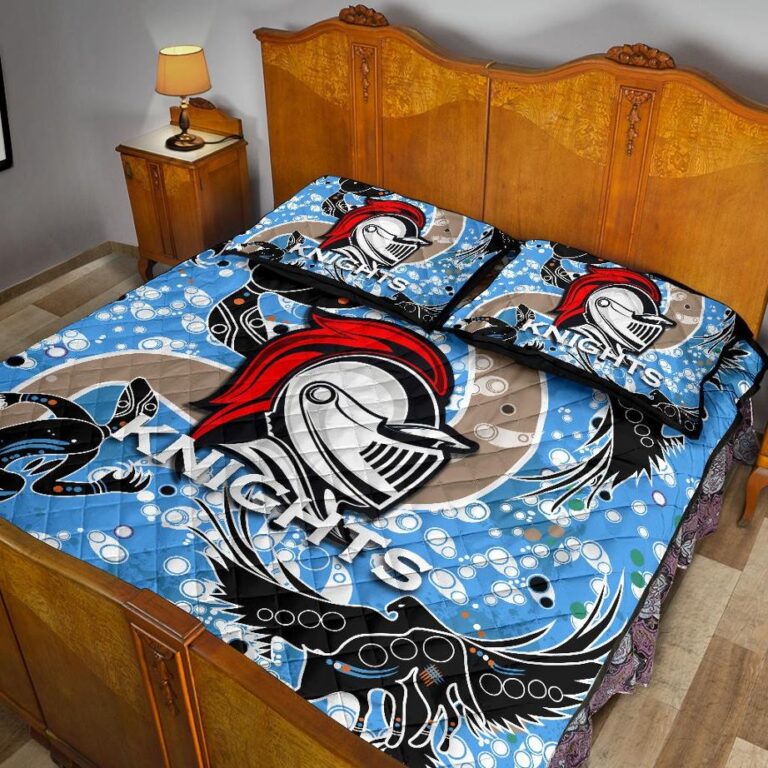 NRL Knights Quilt Bed Set Aboriginal 2