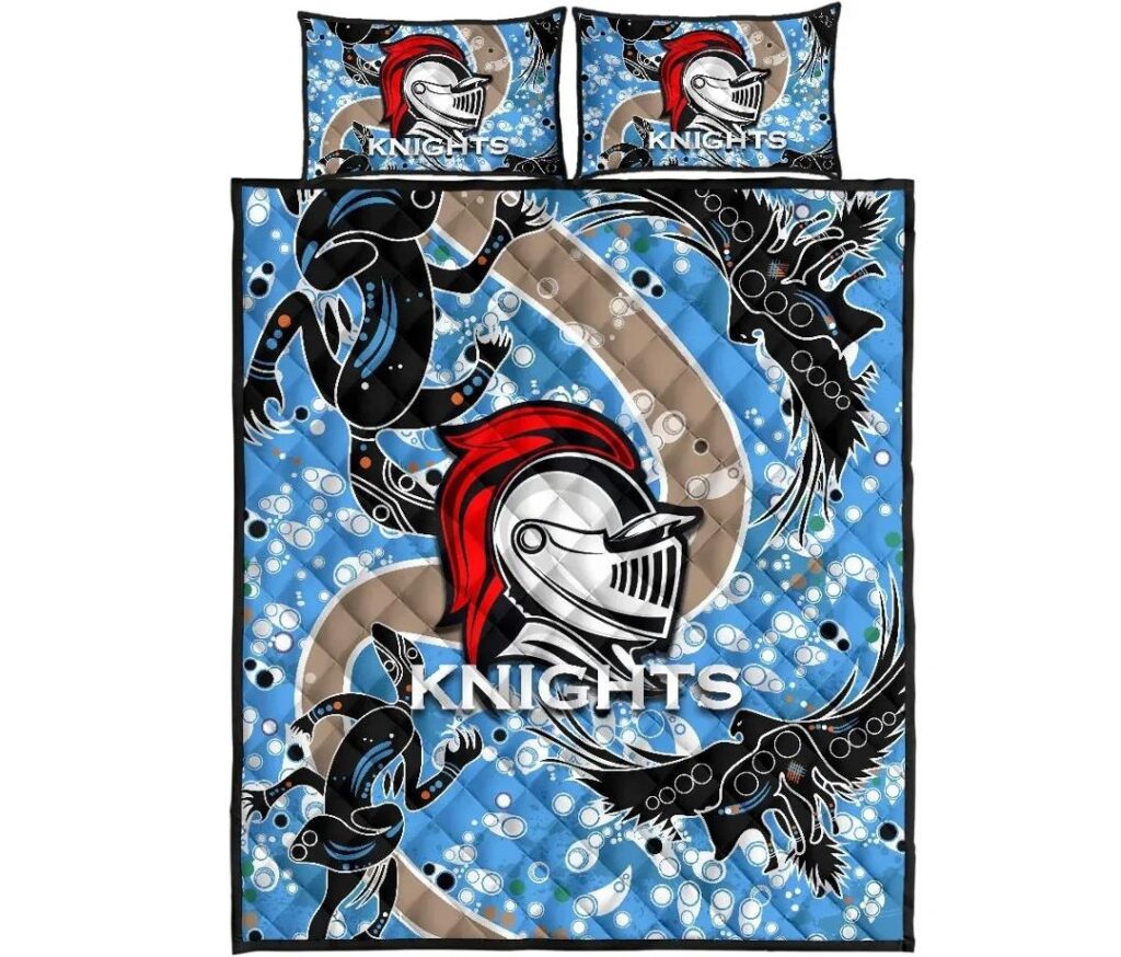 NRL Knights Quilt Bed Set Aboriginal 2