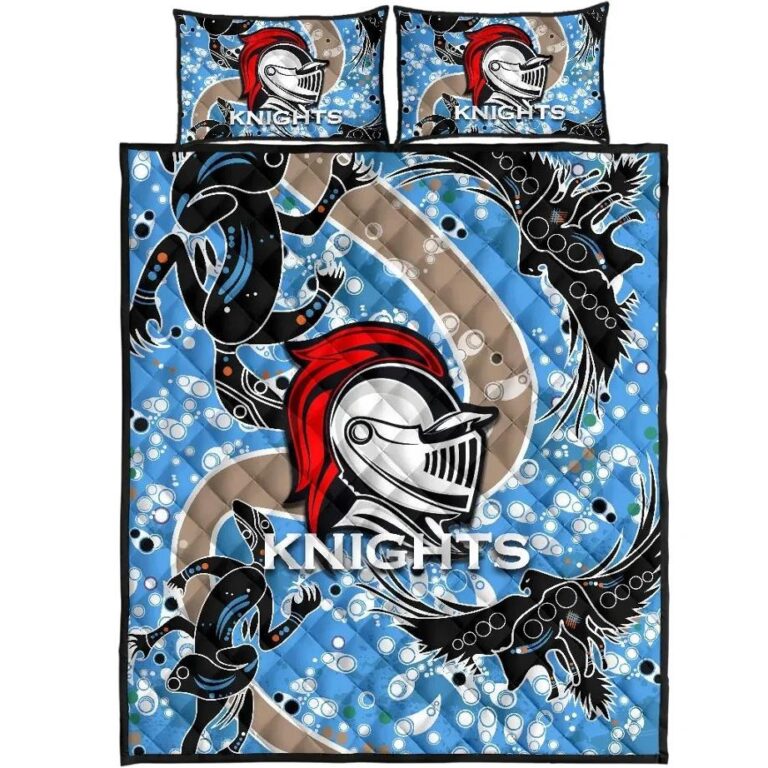 NRL Knights Quilt Bed Set Aboriginal 2