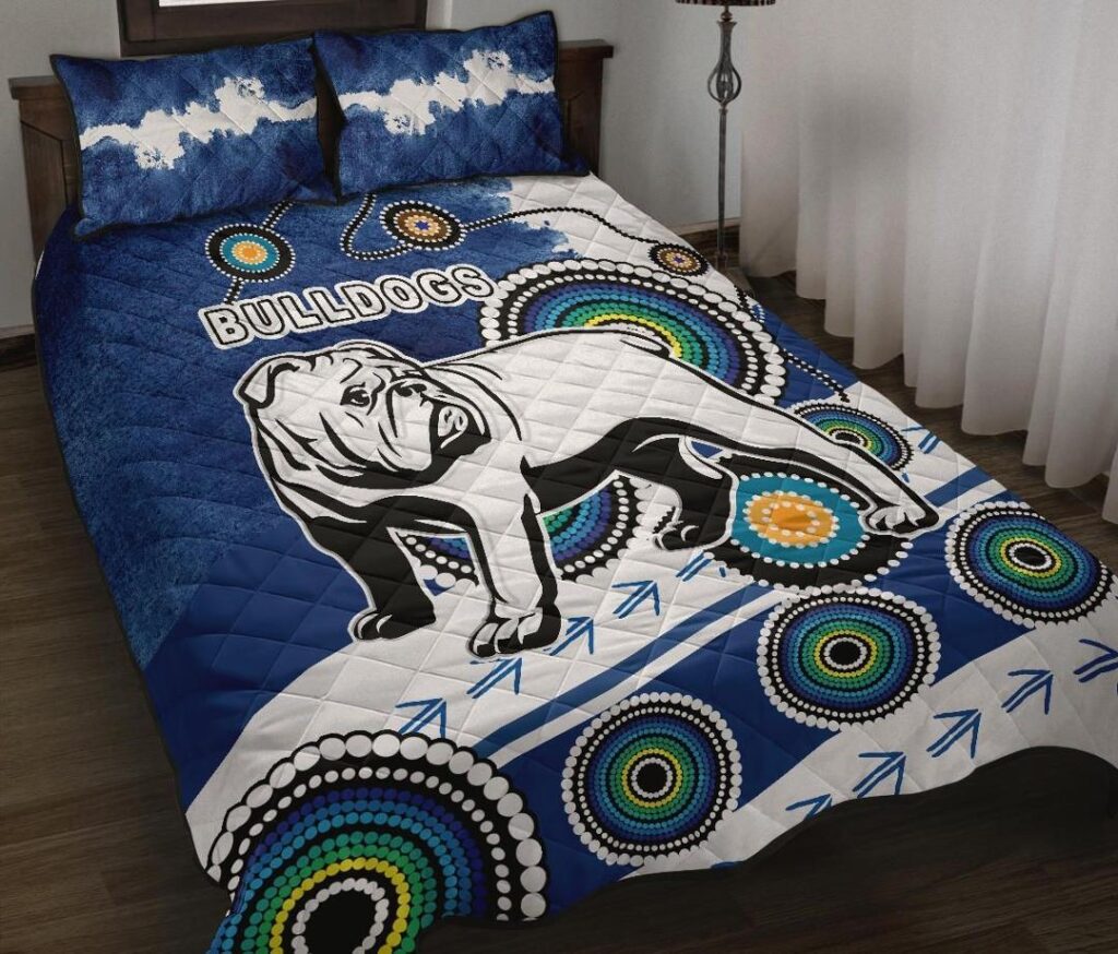 NRL Bulldogs Quilt Bed Set Special Indigenous