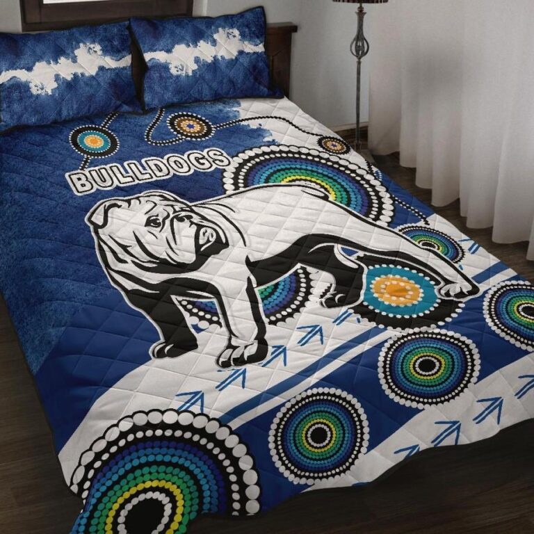 NRL Bulldogs Quilt Bed Set Special Indigenous