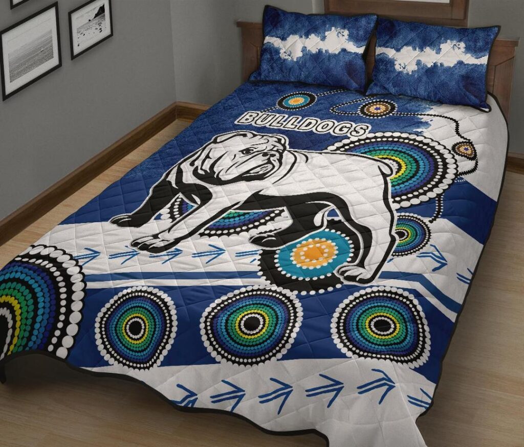 NRL Bulldogs Quilt Bed Set Special Indigenous