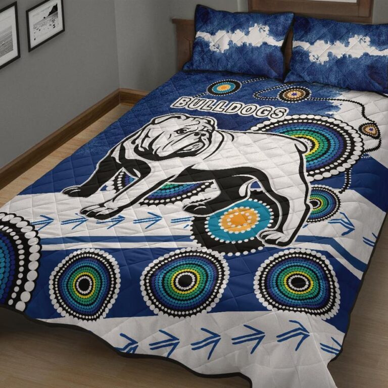 NRL Bulldogs Quilt Bed Set Special Indigenous