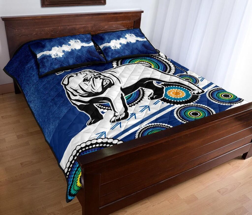 NRL Bulldogs Quilt Bed Set Special Indigenous