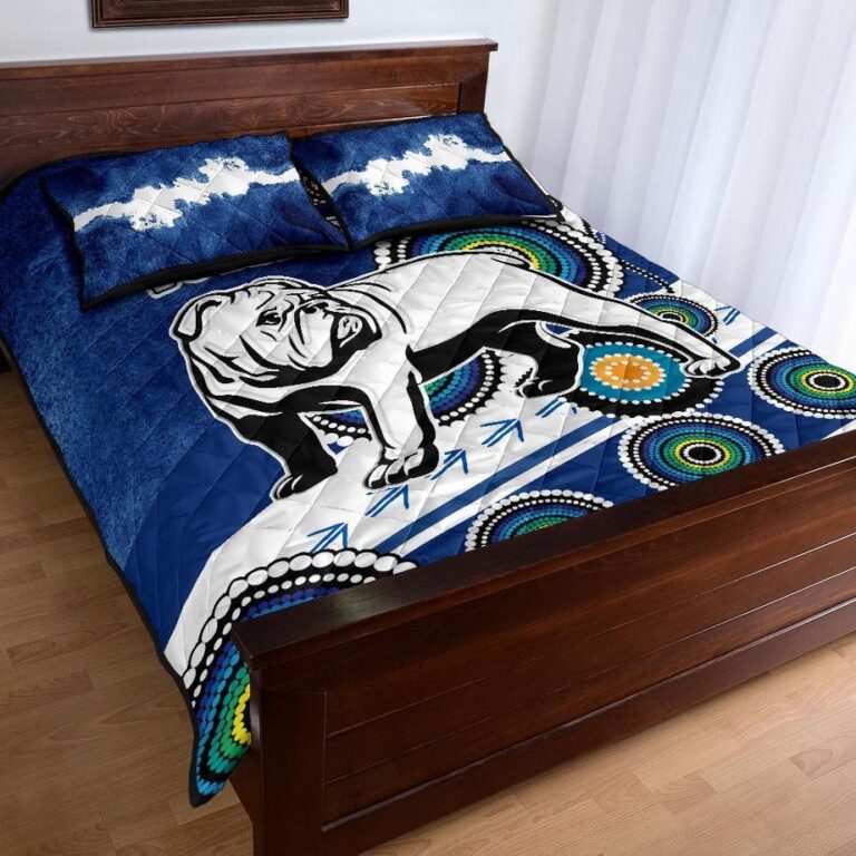 NRL Bulldogs Quilt Bed Set Special Indigenous