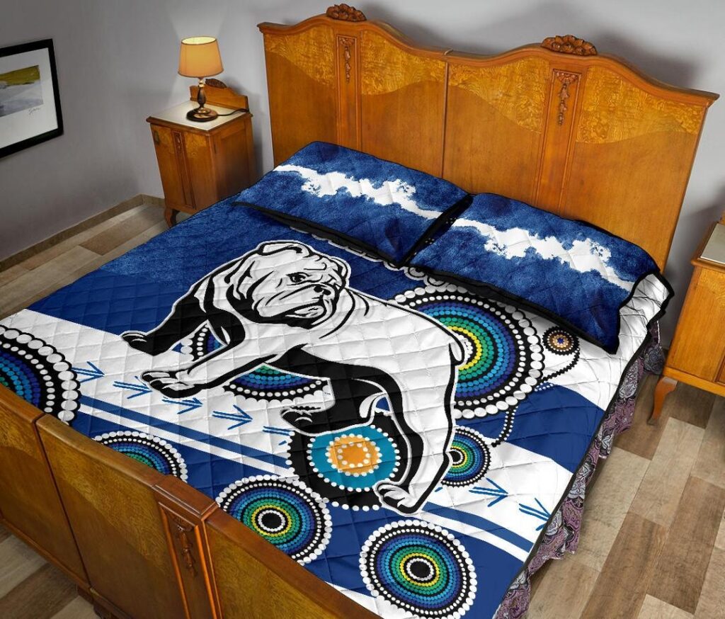 NRL Bulldogs Quilt Bed Set Special Indigenous