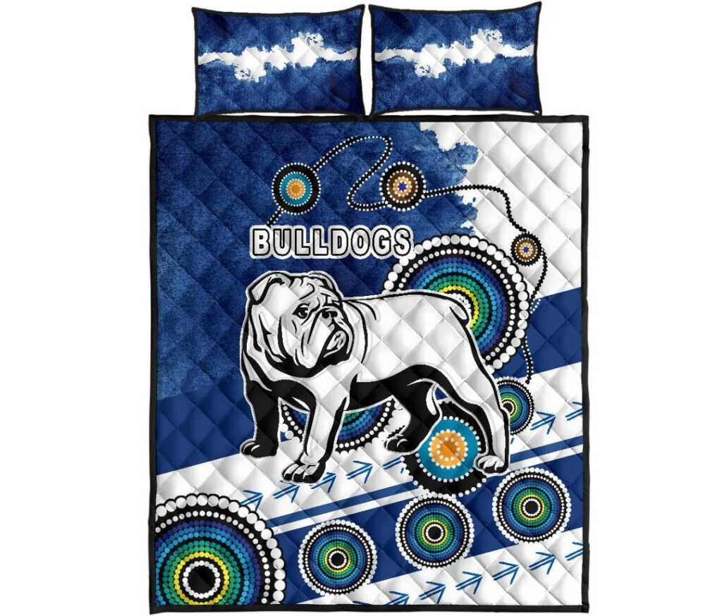 NRL Bulldogs Quilt Bed Set Special Indigenous