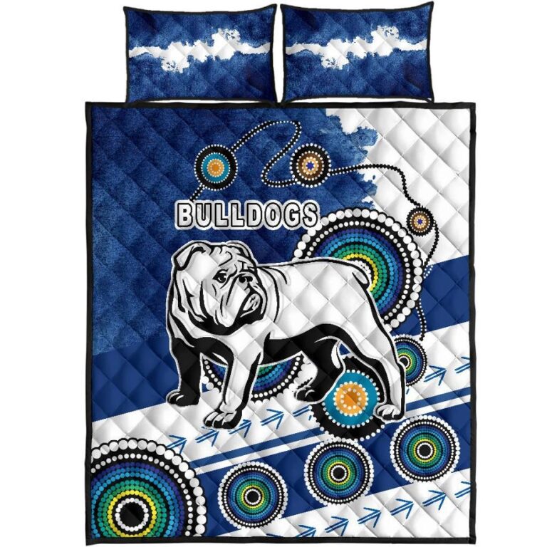 NRL Bulldogs Quilt Bed Set Special Indigenous