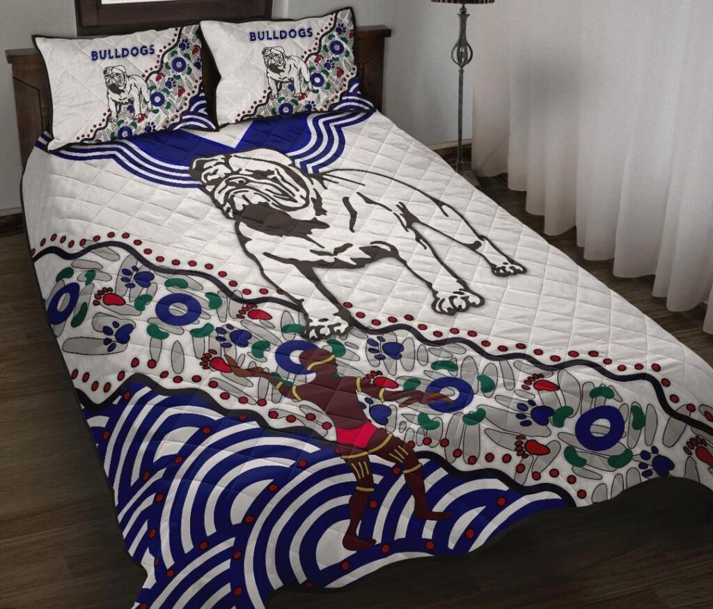 NRL Bulldogs Quilt Bed Set Indigenous