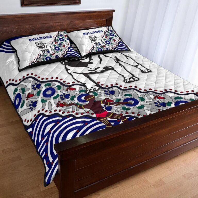 NRL Bulldogs Quilt Bed Set Indigenous