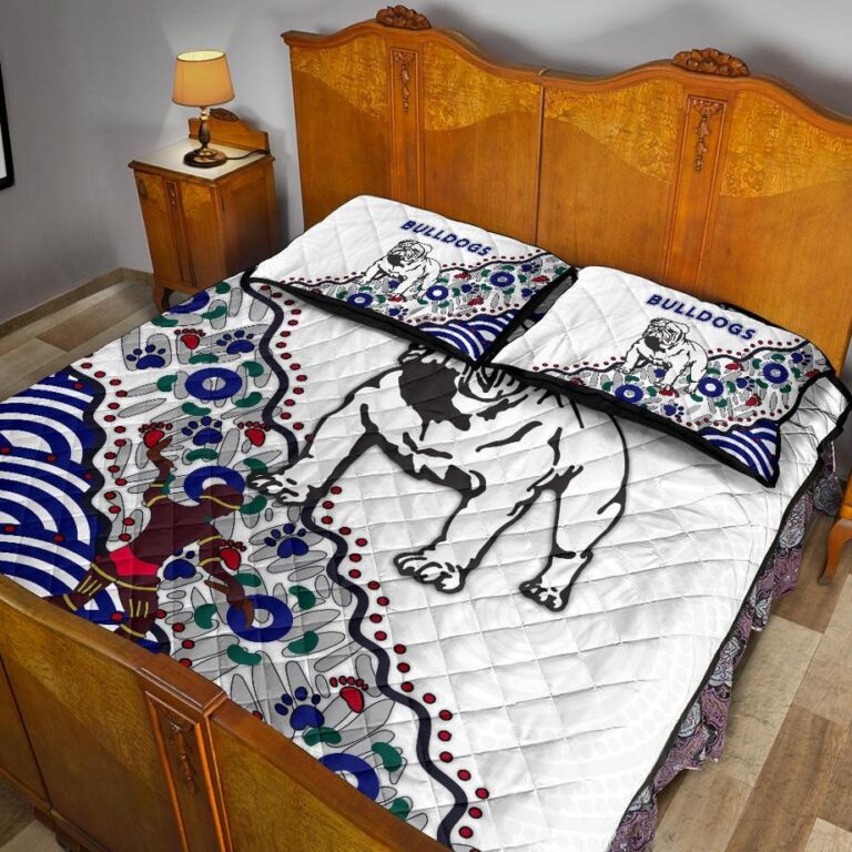NRL Bulldogs Quilt Bed Set Indigenous