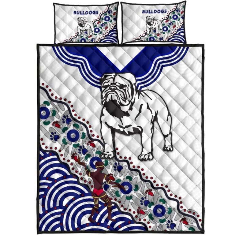 NRL Bulldogs Quilt Bed Set Indigenous