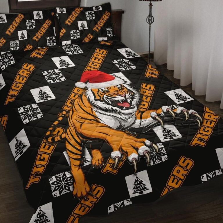 NRL Wests Christmas Quilt Bed Set Tigers Fancy