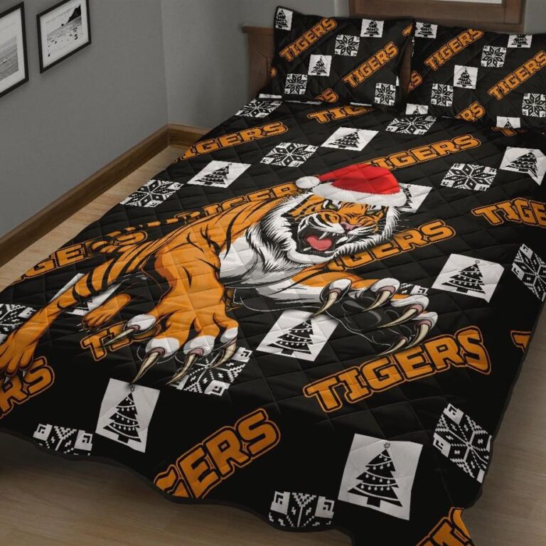 NRL Wests Christmas Quilt Bed Set Tigers Fancy