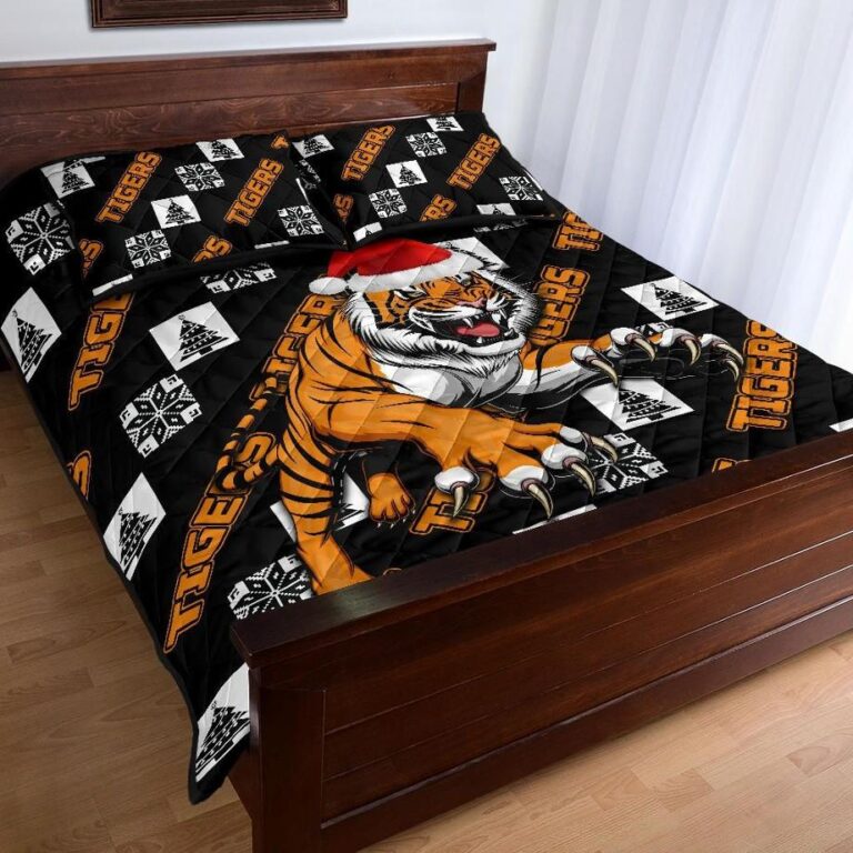 NRL Wests Christmas Quilt Bed Set Tigers Fancy