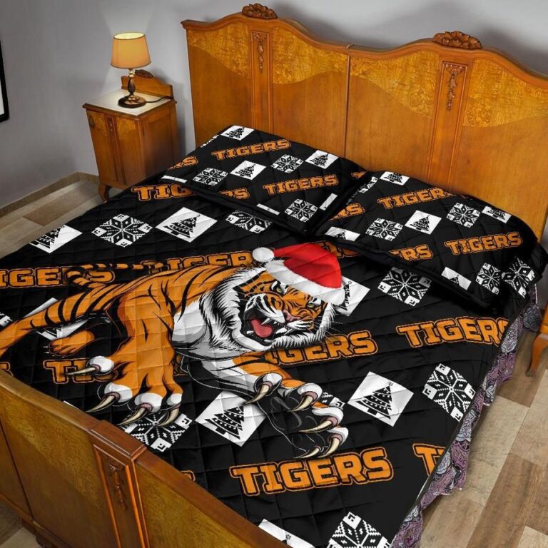 NRL Wests Christmas Quilt Bed Set Tigers Fancy