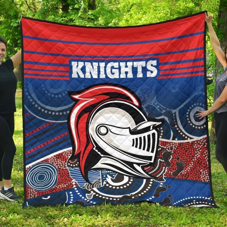 NRL Knights Premium Quilt Newcastle Aboriginal Horizontal Style