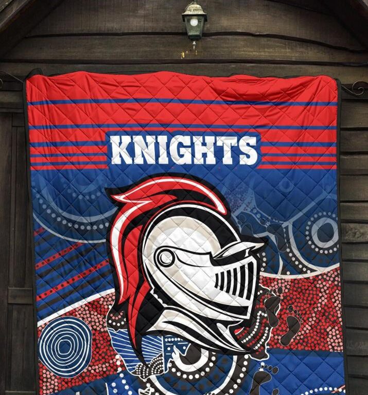 NRL Knights Premium Quilt Newcastle Aboriginal Horizontal Style