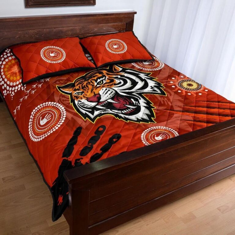 NRL Wests Quilt Bed Set Tigers Indigenous Country Style