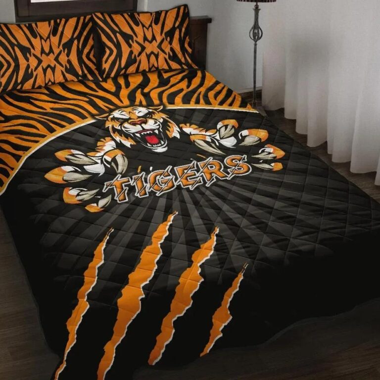 NRL Wests Quilt Bed Set Rugby - Tigers