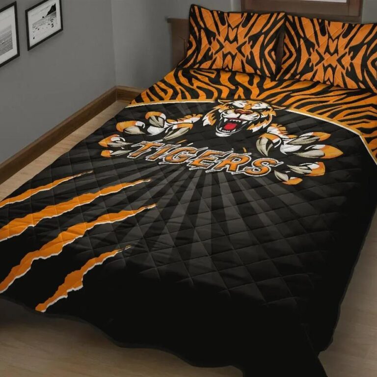NRL Wests Quilt Bed Set Rugby - Tigers