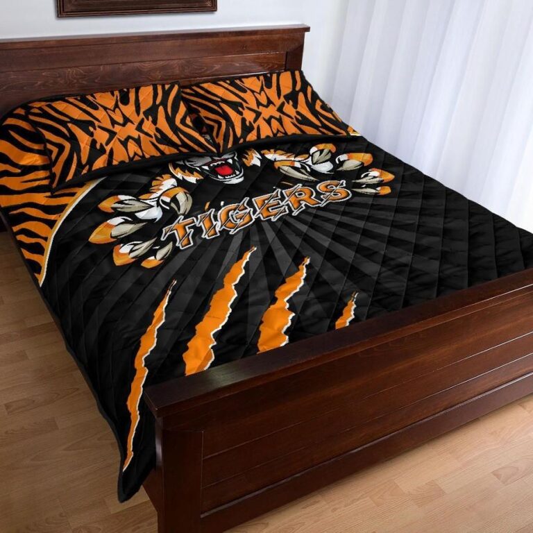 NRL Wests Quilt Bed Set Rugby - Tigers