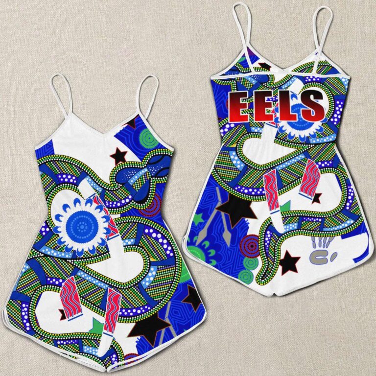 NRL Parramatta Eels Naidoc Blue - Rugby Team Women Rompers