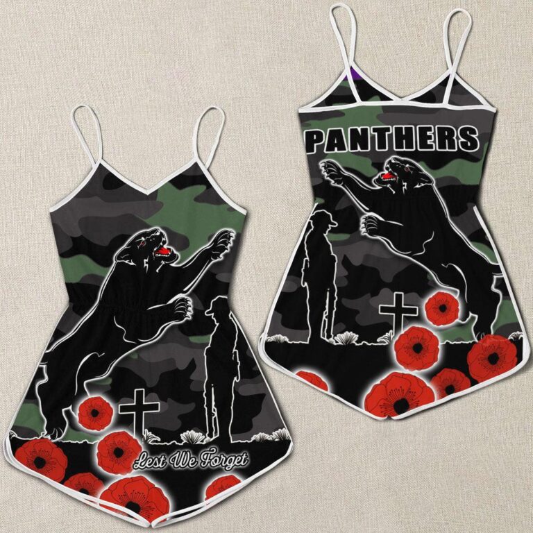 NRL Penrith Panthers Anzac Day Camo - Rugby Team Women Rompers