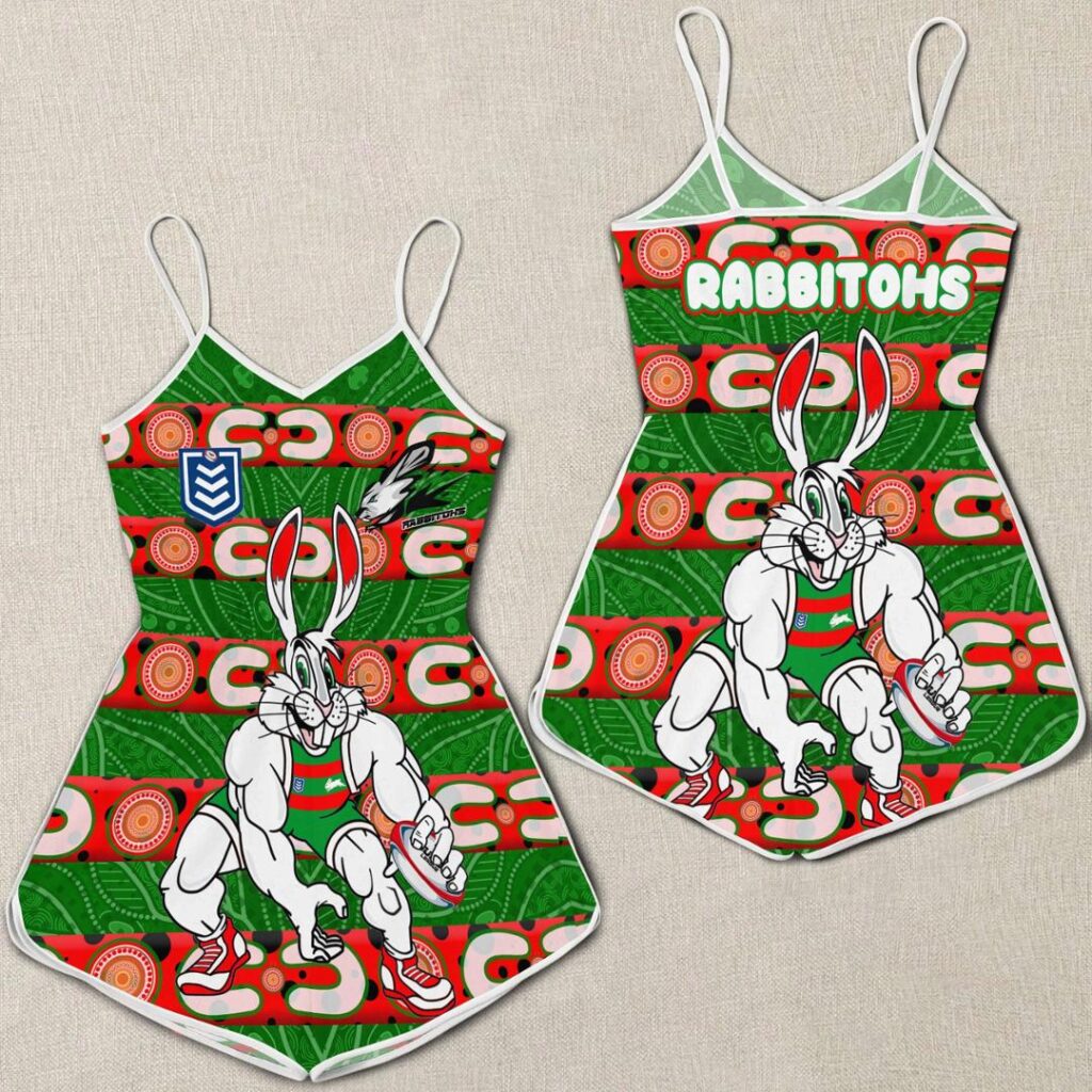NRL South Sydney Rabbitohs Comic Style Women Rompers A35