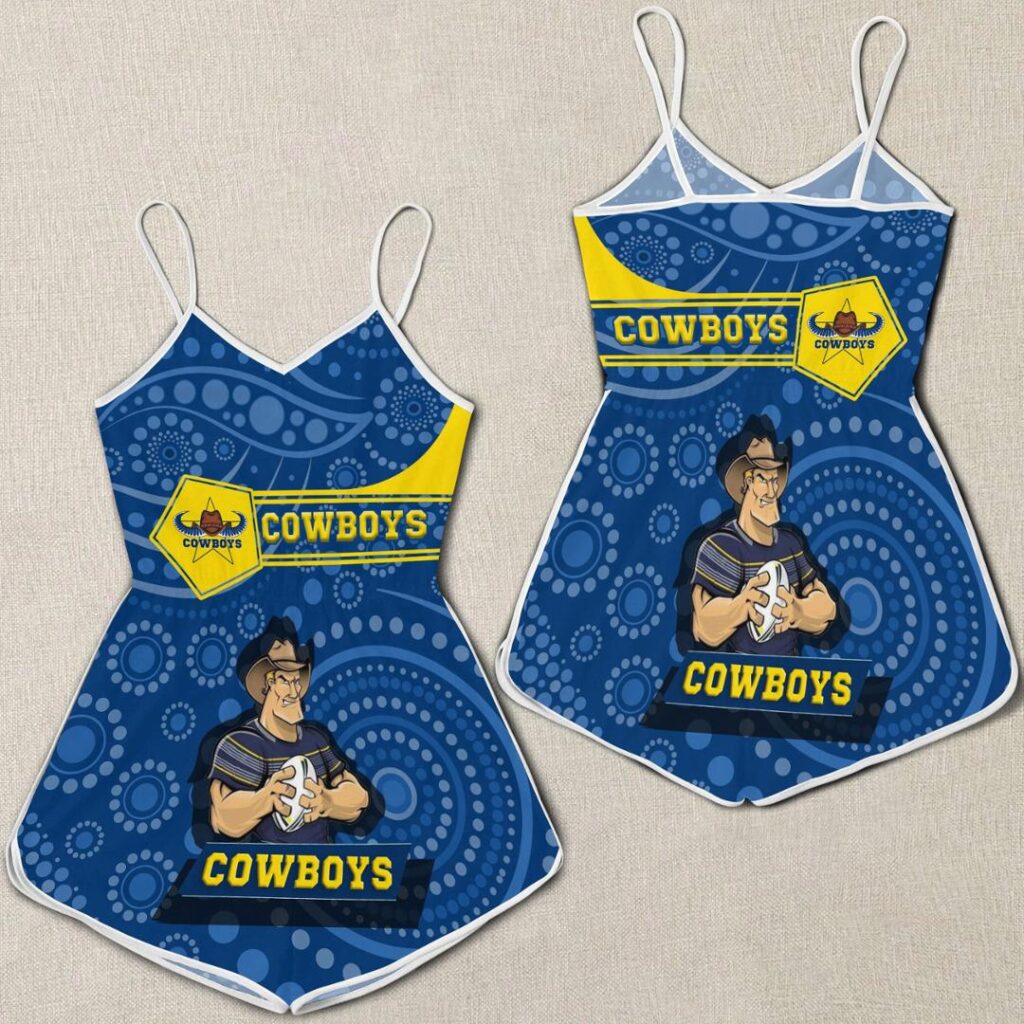 NRL North Queensland Cowboys Simple Style Women Rompers A35