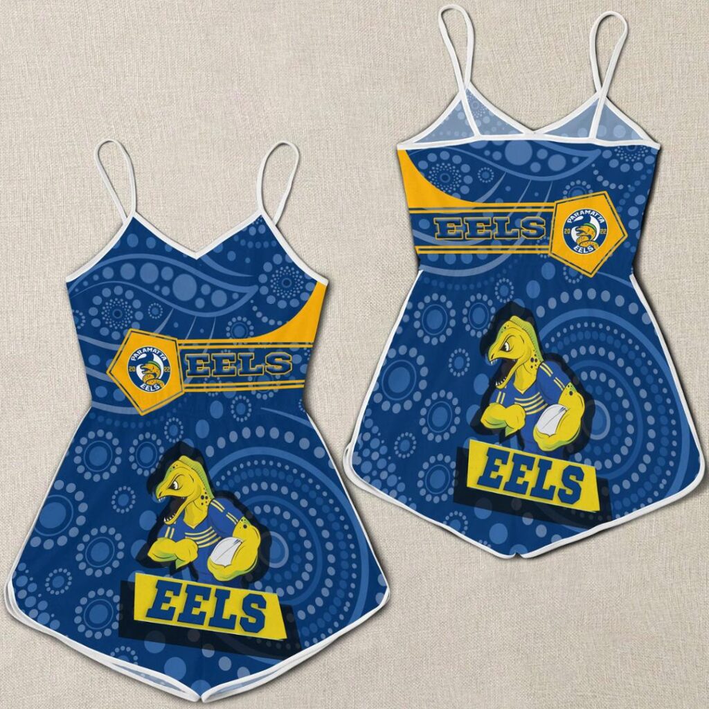 NRL Parramatta Eels Simple Style Women Rompers A35