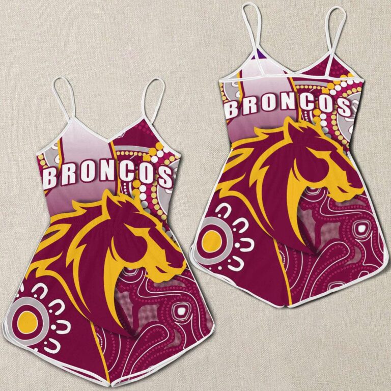 NRL Brisbane Broncos Indigenous Unique - Rugby Team Women Rompers