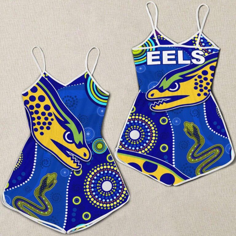NRL Parramatta Eels Indigenous Special Blue Version - Rugby Team Women Rompers