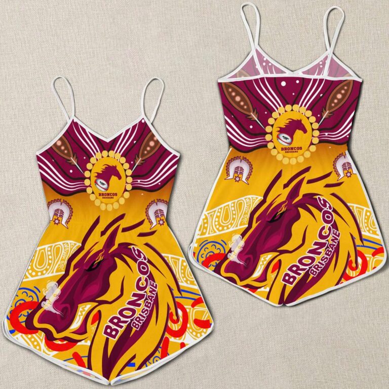 NRL Brisbane Broncos Naidoc New Style Women Rompers A35