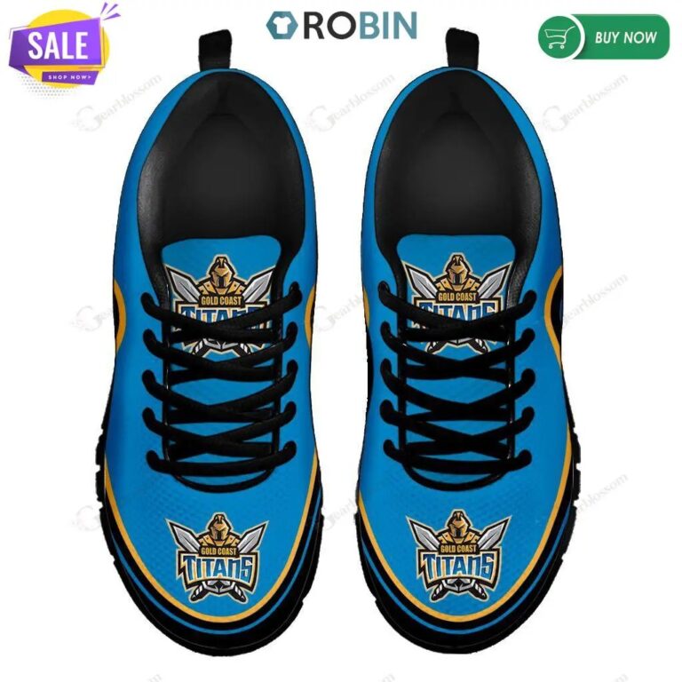NRL Gold Coast Titans Blue Black Running Shoes