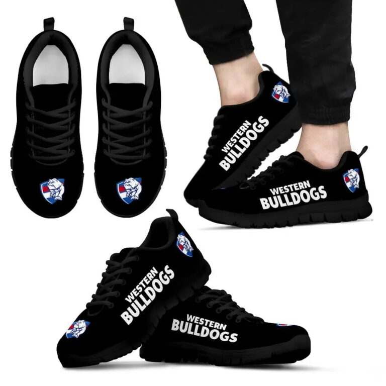 AFL Western Bulldogs Running Shoes Black