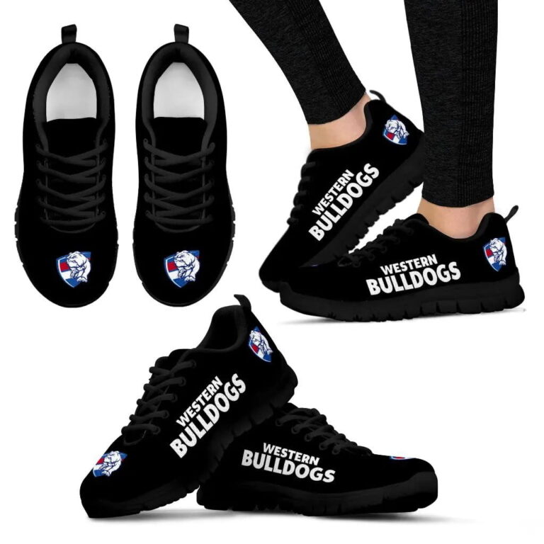 AFL Western Bulldogs Running Shoes Black