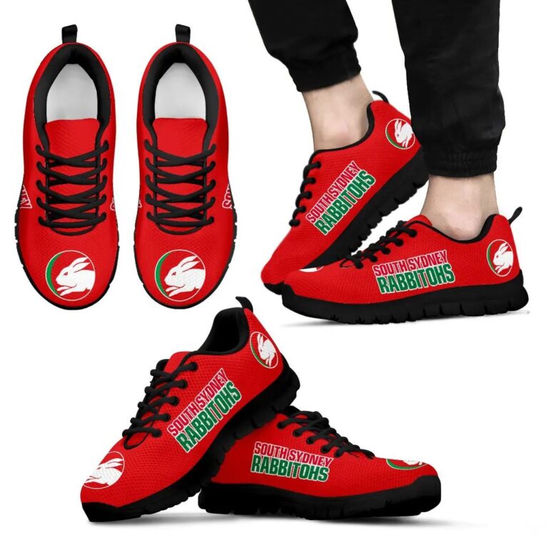 NRL South Sydney Rabbitohs Running Shoes Red