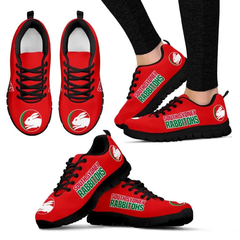NRL South Sydney Rabbitohs Running Shoes Red