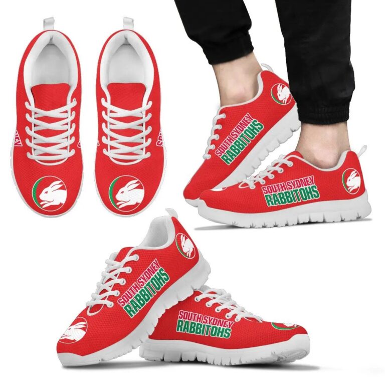 NRL South Sydney Rabbitohs Running Shoes Red
