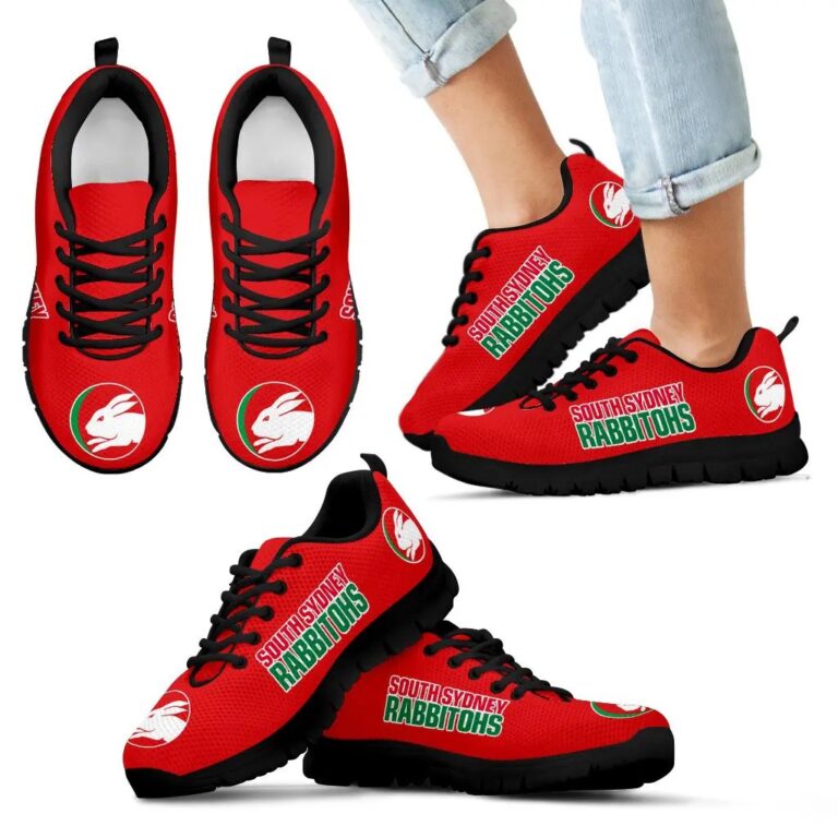 NRL South Sydney Rabbitohs Running Shoes Red